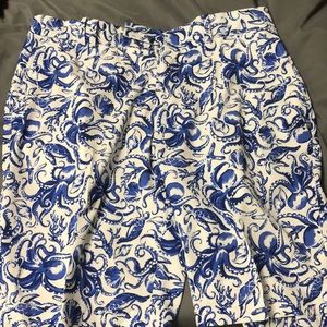 Blue & White octopus rlx golf shorts